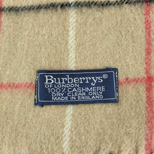 バーバリーズ BURBERRYS カシミヤ チェック マフラー メンズ